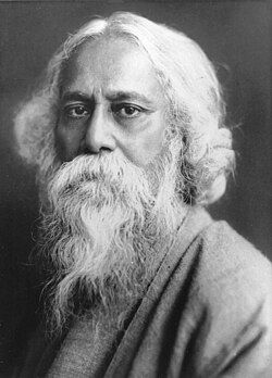 Portrait photograph of Rabindranath Tagore